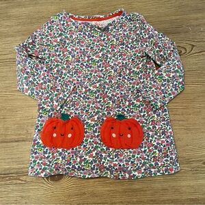 Mini Boden Floral Tunic with Pumpkin Pockets